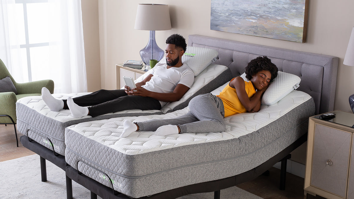 GhostBed Split King Mattress & Adjustable Bed Set | GhostBed®
