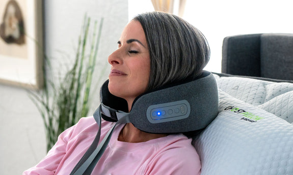 Shiatsu Massaging Neck Pillow with Infrared Heat GhostBed