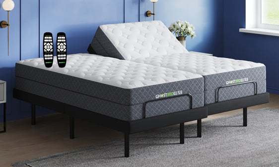 GhostBed Split King Mattress & Adjustable Bed Set