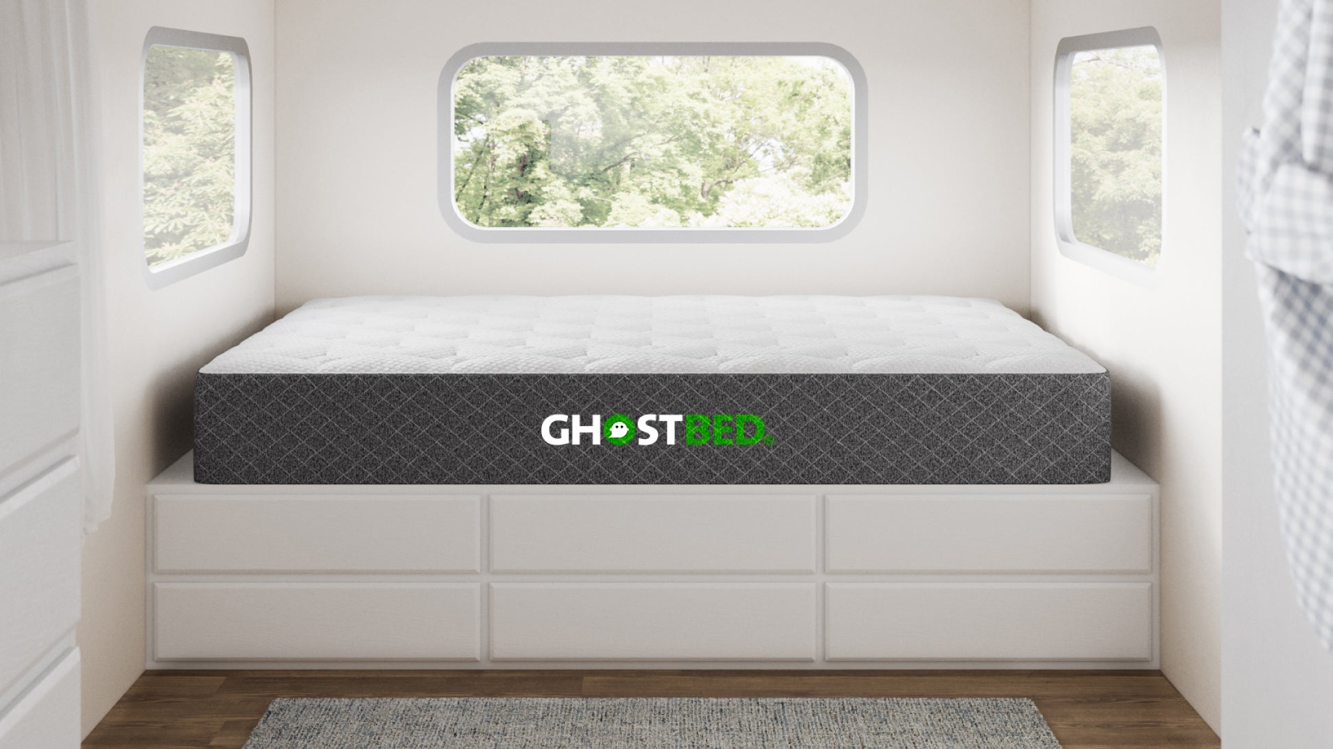 GhostBed RV Memory Foam Mattress: Short Queen, RV Queen King